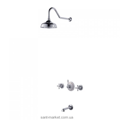 Душевая система Kraus Apollo с верхним душем и смесителем хром KEF-16054CH