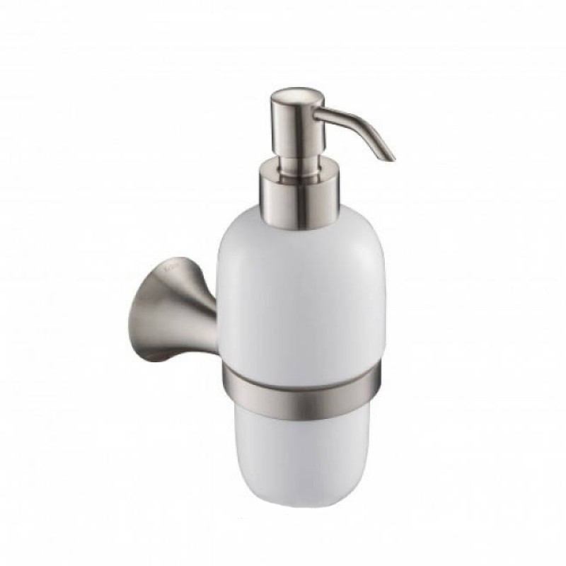 Диспенсер для жидкого мыла Kraus Amnis с настенным держателем сатин KEA-11120BN