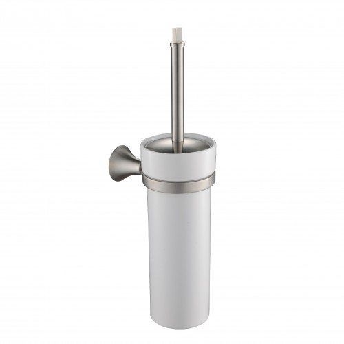 Йоржик для унітазу Kraus Amnis з настінним тримачем сатин KEA-11131BN