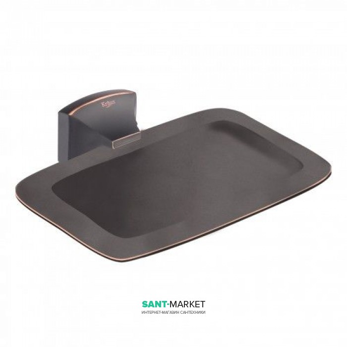 Мильниця для ванною Kraus Fortis з настінним тримачем латунь темний шоколад KEA-13305-ORB