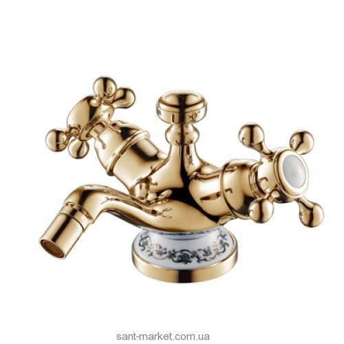 Смеситель для биде Kraus Apollo двухвентильный золото KEF-16023G 