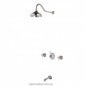 Душова система Kraus Apollo з верхнім душем і змішувачем сатин KEF-16054BN