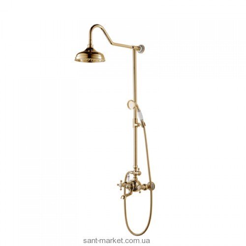 Душевая система Kraus Apollo с душевой стойкой и смесителем золото KEF-16055G