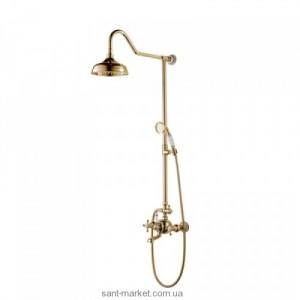 Душевая система Kraus Apollo с душевой стойкой и смесителем золото KEF-16055G