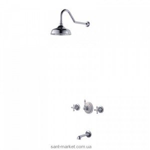 Душевая система Kraus Apollo с верхним душем и смесителем хром KEF-16054CH