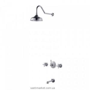 Душова система Kraus Apollo з верхнім душем і змішувачем хром KEF-16054CH