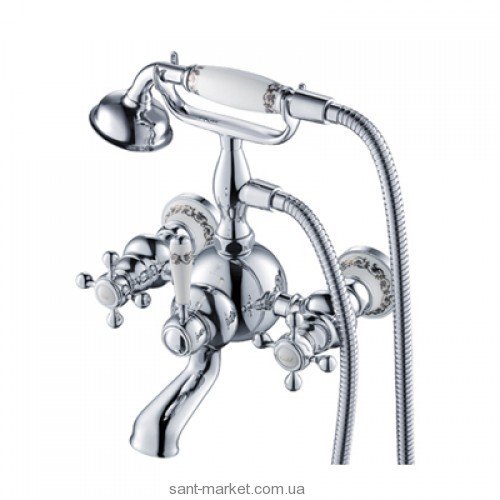 Смеситель двухвентильный для ванны с душем Kraus коллекция Apollo хром KEF-16060CH
