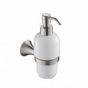 Диспенсер для жидкого мыла Kraus Amnis с настенным держателем сатин KEA-11120BN