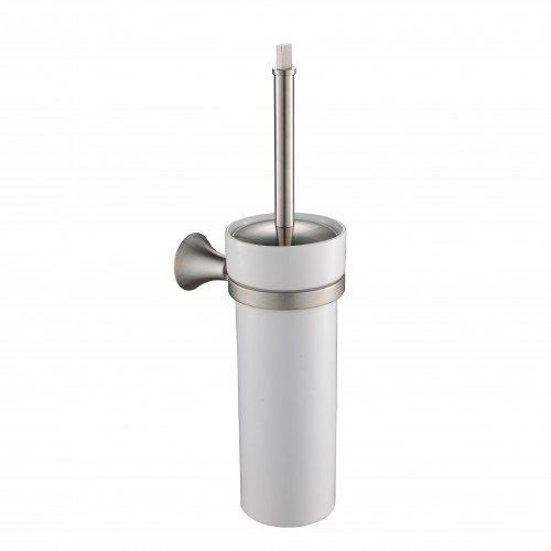 Йоржик для унітазу Kraus Amnis з настінним тримачем сатин KEA-11131BN