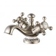 Смеситель для раковины Kraus Apollo двухвентильный латунь сатин KEF-16000BN 