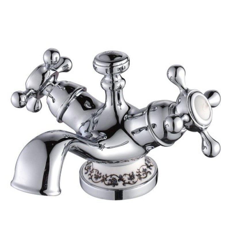 Смеситель для раковины Kraus Apollo двухвентильный латунь хром KEF-16000CH 