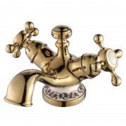 Смеситель для раковины Kraus Apollo двухвентильный латунь золото KEF-16000G 