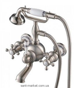Смеситель двухвентильный для ванны с душем Kraus коллекция Apollo никель KEF-16060BN