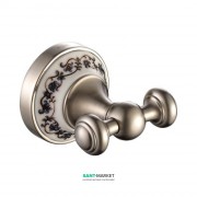 Крючок для ванной Kraus Apollo двойной латунь сатин KEA-16501BN