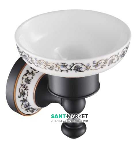 Мыльница для ванной Kraus Apollo с настенным держателем темный шоколад KEA-16503-ORB