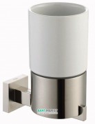 Стакан для зубних щіток Kraus Aura з настінним тримачем кераміка / латунь сатин KEA-14404BN