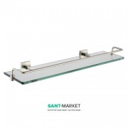 Поличка для ванної з бортиком Kraus Aura скло / латунь сатин KEA-14445BN