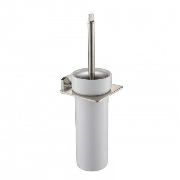 Йоржик для унітазу Kraus Fortis з настінним тримачем сатин KEA-13331BN