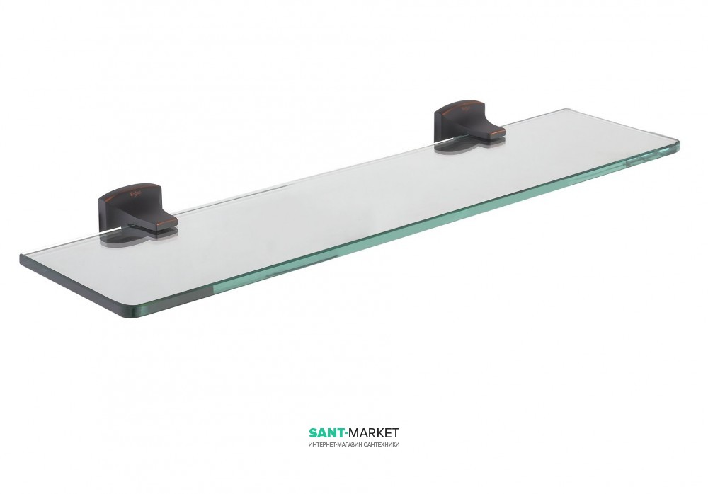 Поличка для ванної Kraus Fortis скло / латунь темний шоколад KEA-13345-ORB