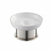 Мильниця для ванною Kraus Aura настільна білий / сатин KEA-14407BN