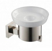 Мильниця для ванною Kraus Aura з настінним тримачем сатин KEA-14405BN