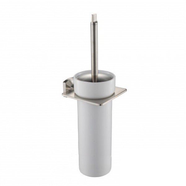 Йоржик для унітазу Kraus Fortis з настінним тримачем сатин KEA-13331BN