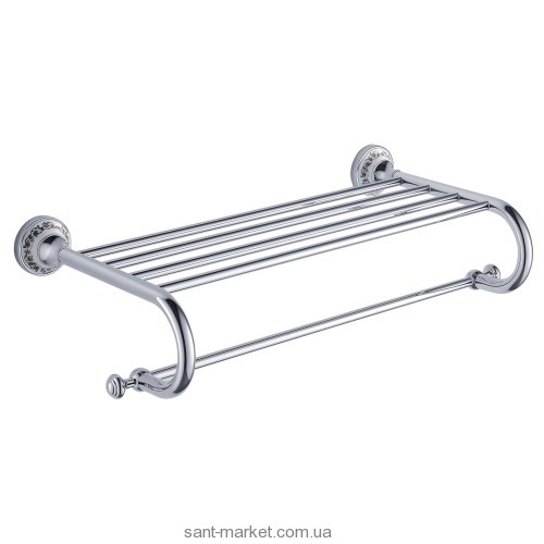Полочка для ванной Kraus Apollo с держателем для полотенец хром KEA-16542CH