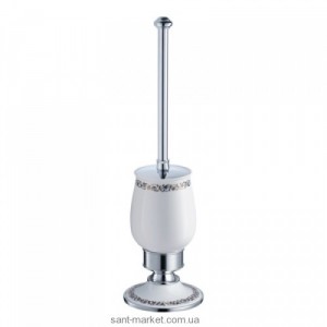 Йоржик для унітазу Kraus Apollo підлоговий кераміка / латунь хром KEA-16532CH