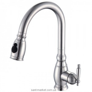 Смеситель для кухни с выдвижной лейкой Kraus однорычажный нержавеющая сталь KPF-2150
