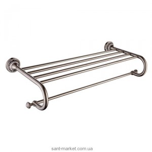 Поличка для ванної Kraus Apollo з тримачем для рушників сатин KEA-16542BN