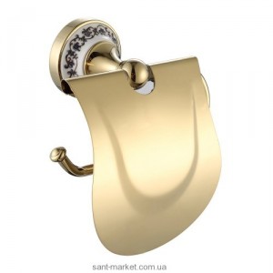 Держатель для туалетной бумаги Kraus Apollo с крышкой золото KEA-16526G