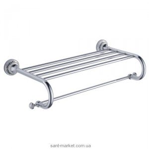 Полочка для ванной Kraus Apollo с держателем для полотенец хром KEA-16542CH