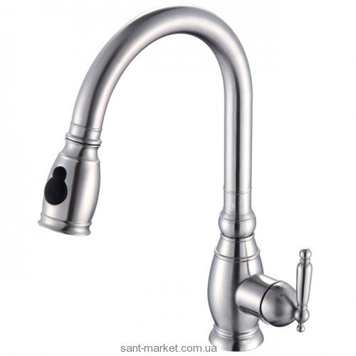 Змішувач для кухні з висувною лійкою Kraus змішувач нержавіюча сталь KPF-2150