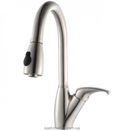 Смеситель для кухни с выдвижной лейкой Kraus однорычажный нержавеющая сталь KPF-2120
