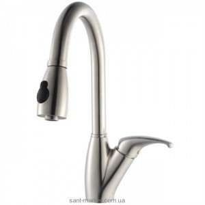 Смеситель для кухни с выдвижной лейкой Kraus однорычажный нержавеющая сталь KPF-2120
