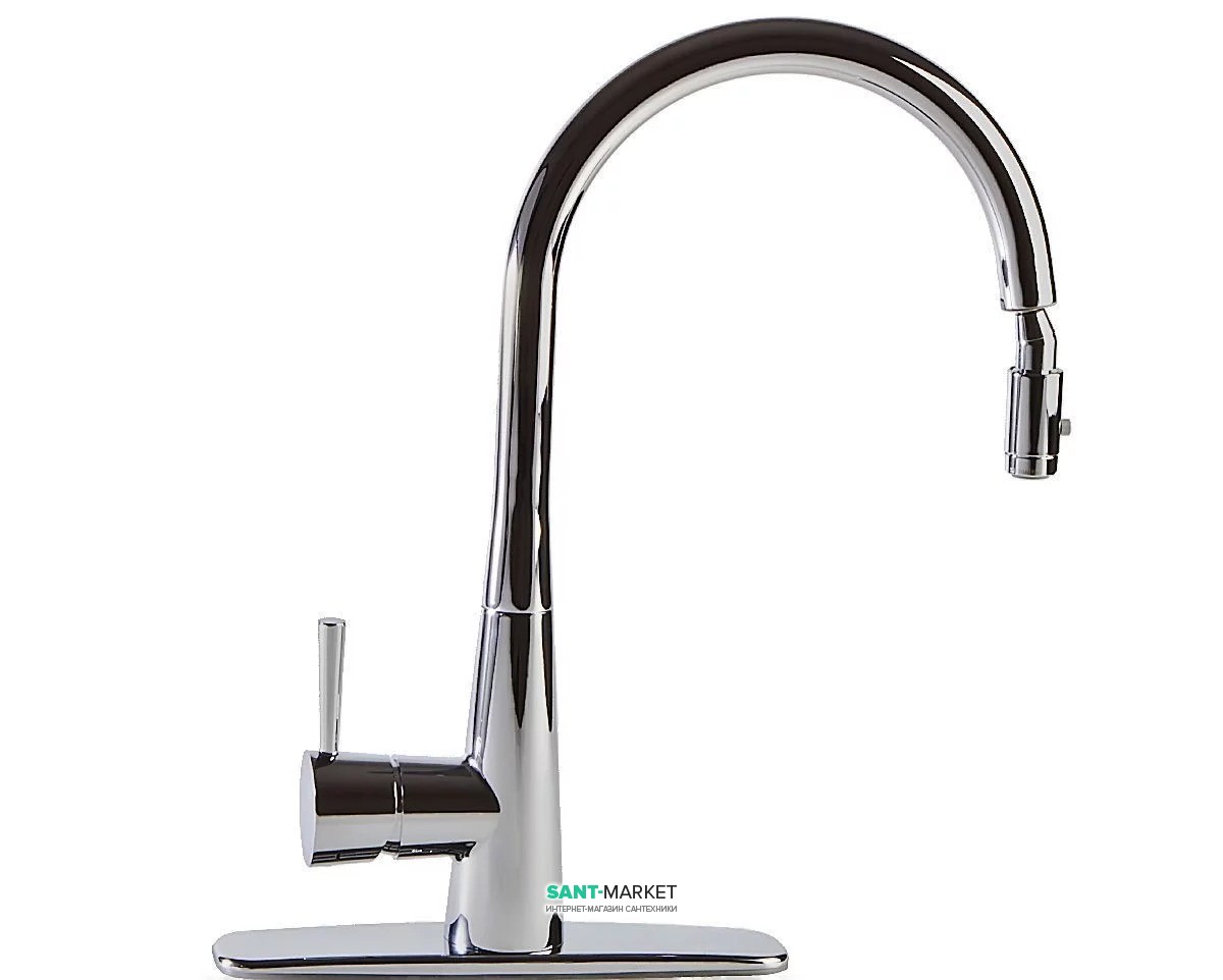 Смеситель для кухни с выдвижной лейкой Kraus однорычажный KPF-2240