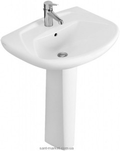 Раковина для ванної на п'єдестал Villeroy & Boch колекція Omnia classic біла 71225201