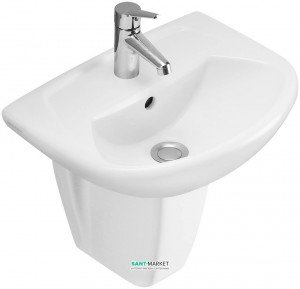 Раковина для ванної підвісна Villeroy & Boch колекція Omnia classic біла 73264501