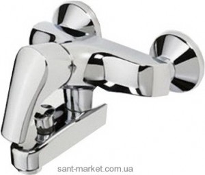 Смеситель однорычажный для ванны с коротким изливом Oras коллекция Saga хром 1972Y