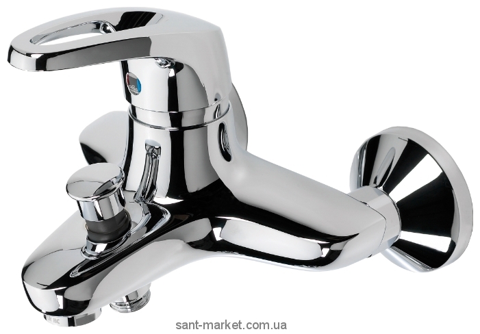 Смеситель однорычажный для ванны с коротким изливом Oras коллекция Safira хром 1040 U