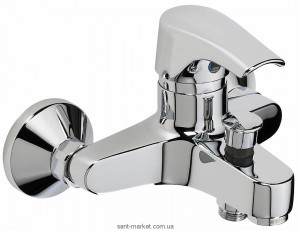 Смеситель однорычажный для ванны с коротким изливом Oras коллекция Saga хром 1940Y