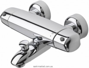 Змішувач з термостатом двухвентильний для ванни Oras колекція Optima хром 7140Y