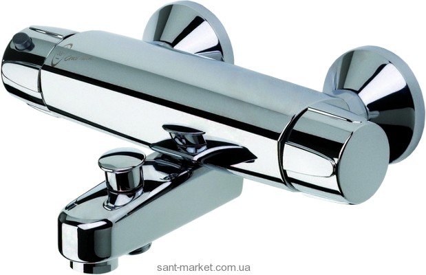 Змішувач з термостатом двухвентильний для ванни Oras колекція Nova хром 7442X