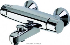 Смеситель с термостатом двухвентильный для ванны Oras коллекция Nova хром 7442X