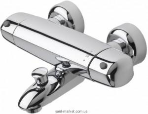 Смеситель с термостатом двухвентильный для ванны Oras коллекция Optima хром 7140Y