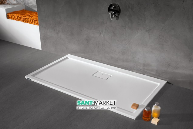 Душевой поддон акриловый прямоугольный SANPLAST B/Space 130х90x3 белый biew