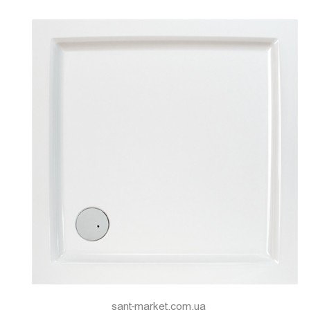 Душовий піддон акриловий квадратний SANPLAST B-M / FREE 90x90x6 білий biew