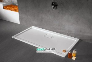 Душовий піддон акриловий прямокутний SANPLAST B / Space 130х90x3 білий biew