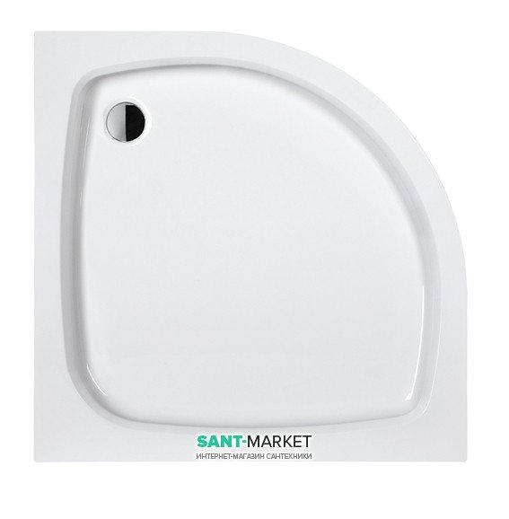 Душевой поддон акриловый четверть круга SANPLAST BPza-b/EKOPLUS 81х81х6.5 белый 
