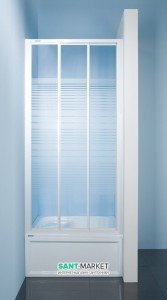 Душевая дверь в нишу SANPLAST Classic стеклянная раздвижная на роликах 110х185 DTr-c-110-S W4  